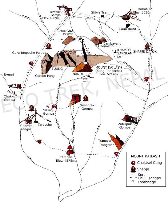 Mount Kailash Parikarma Route Map